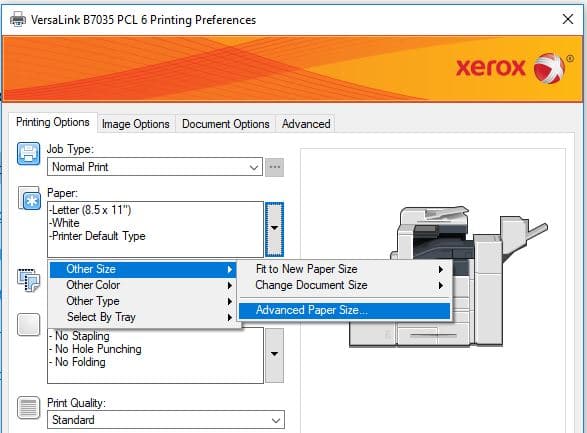 Custom Size Paper On Your Xerox Printer At Your Service